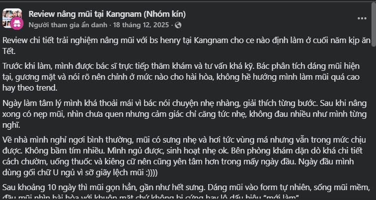 Review của khách hàng trên các diễn đàn thẩm mỹ